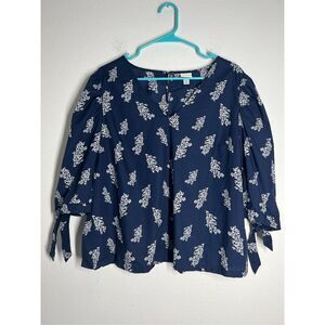 Women’s Pre-Owned ANDEAWY Target  XXL Patterned Blue Blouse
